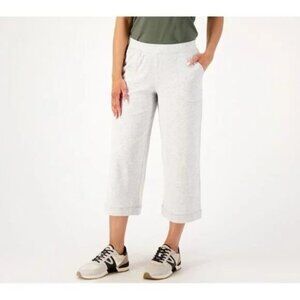 Koolaburra by UGG Interlock Cropped Pants Womens S Light Gray Heather Lounge NEW
